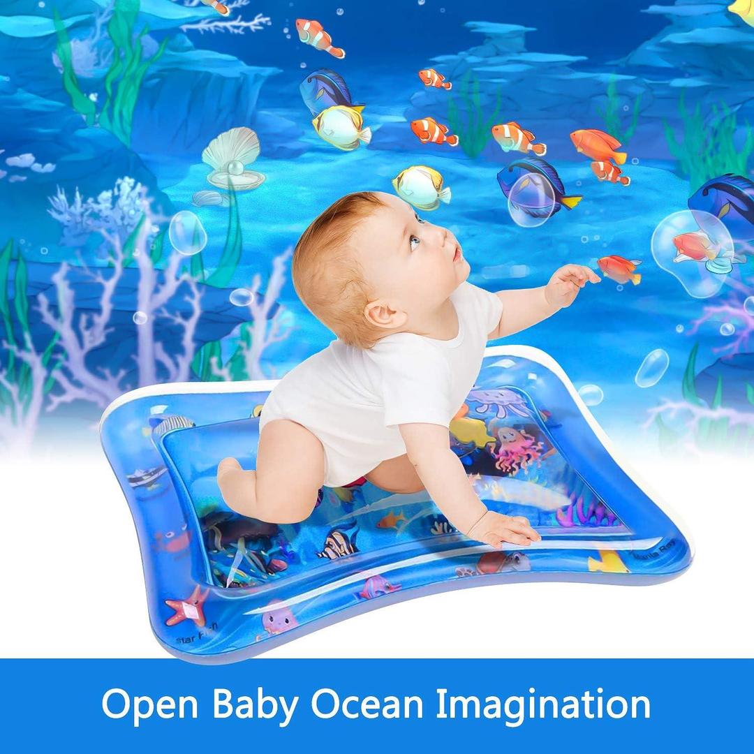 Inflatable Baby Water Play Mat Multicolor Waterproof 26.5"
