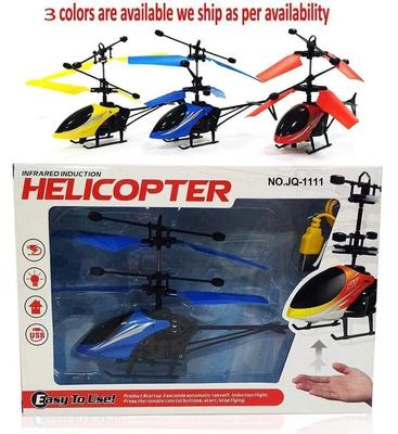 Sensor-Controlled Helicopter Toy for Kids 1-12 Years Black Blue