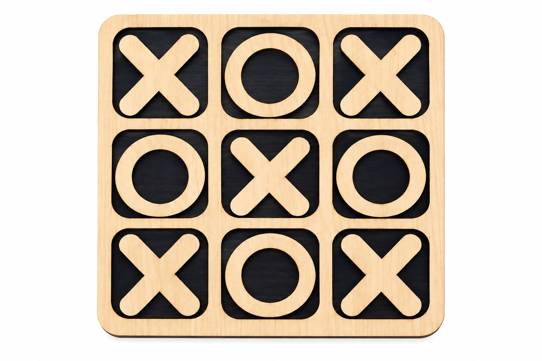 Wooden Tic Tac Toe Game - Educational Toy - Toys For kids and adults