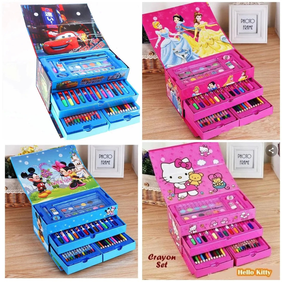 54 Pcs Color Kit - Art Accessory Designed For Creative Drawing And Daily Craft Routine (Random Colour) - Blue Boy