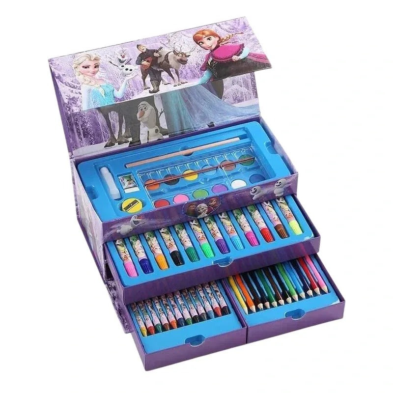 54 Pcs Color Kit - Art Accessory Designed For Creative Drawing And Daily Craft Routine (Random Colour) - Blue Boy