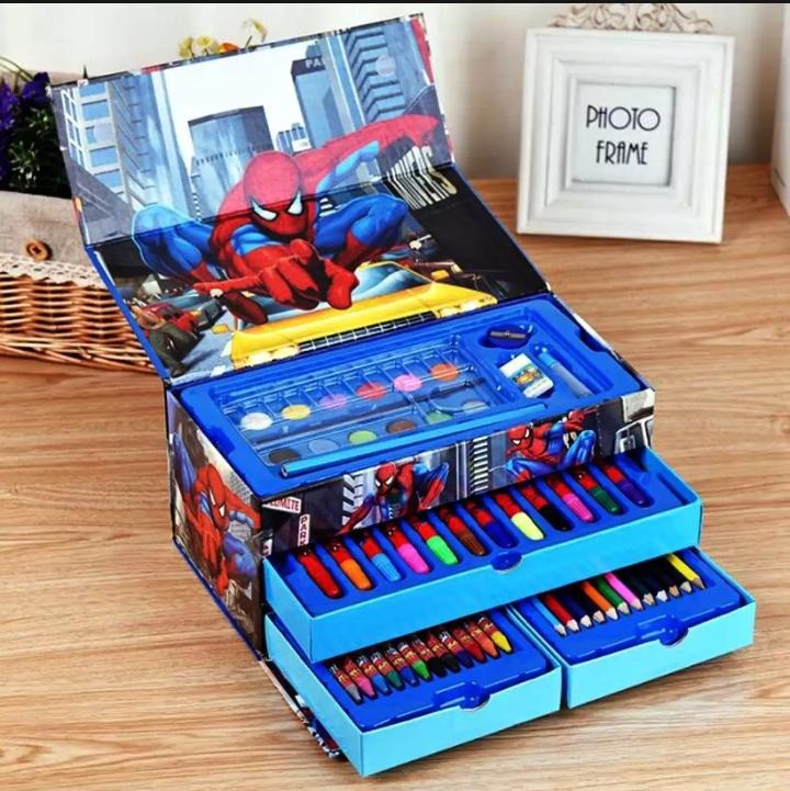 54 Pcs Color Kit - Art Accessory Designed For Creative Drawing And Daily Craft Routine (Random Colour) - Blue Boy