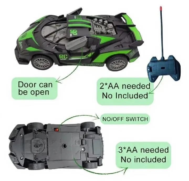 Kids RC Car with Door Open & No-Off Switch