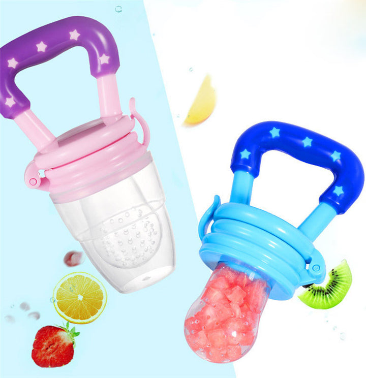 Baby Fruit Feeder Pacifier Bottle Red Yellow BPA-Free