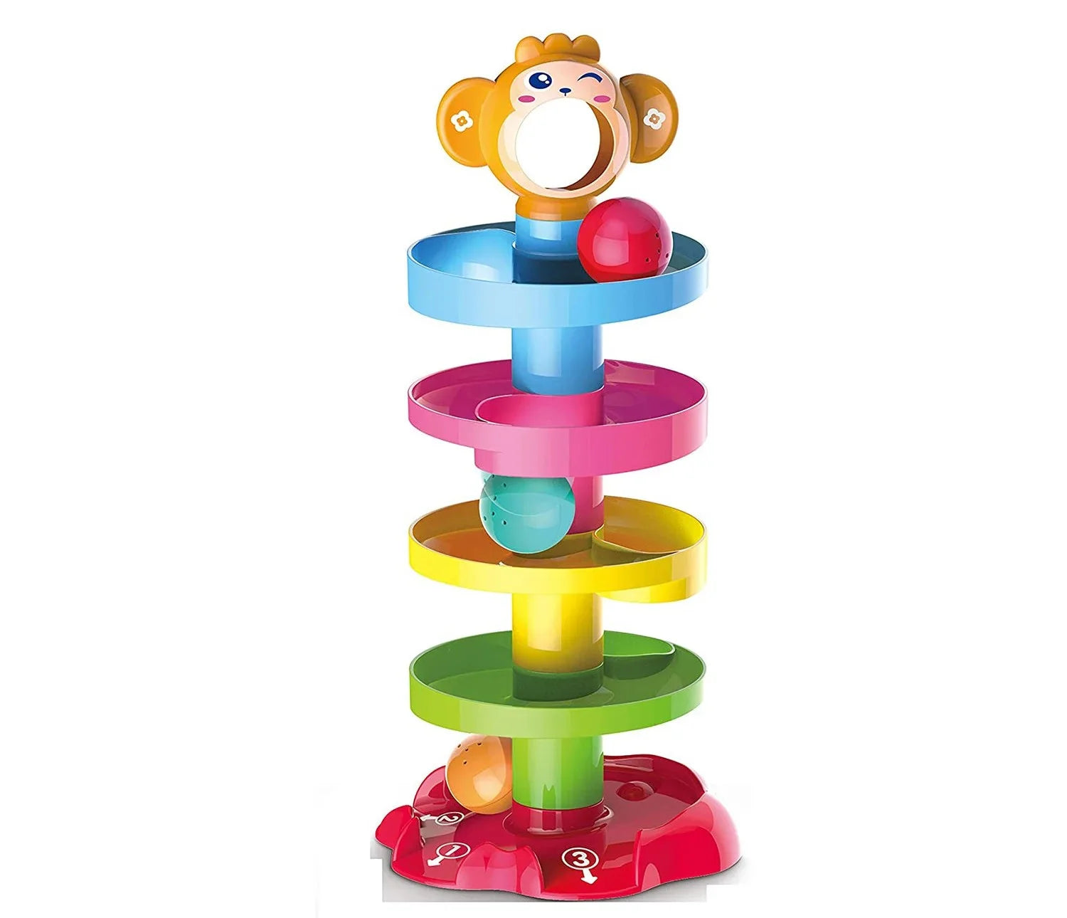11 PCS Baby Spiral Ball Drop Tower Toy with Rolling Balls (18+ Months)
