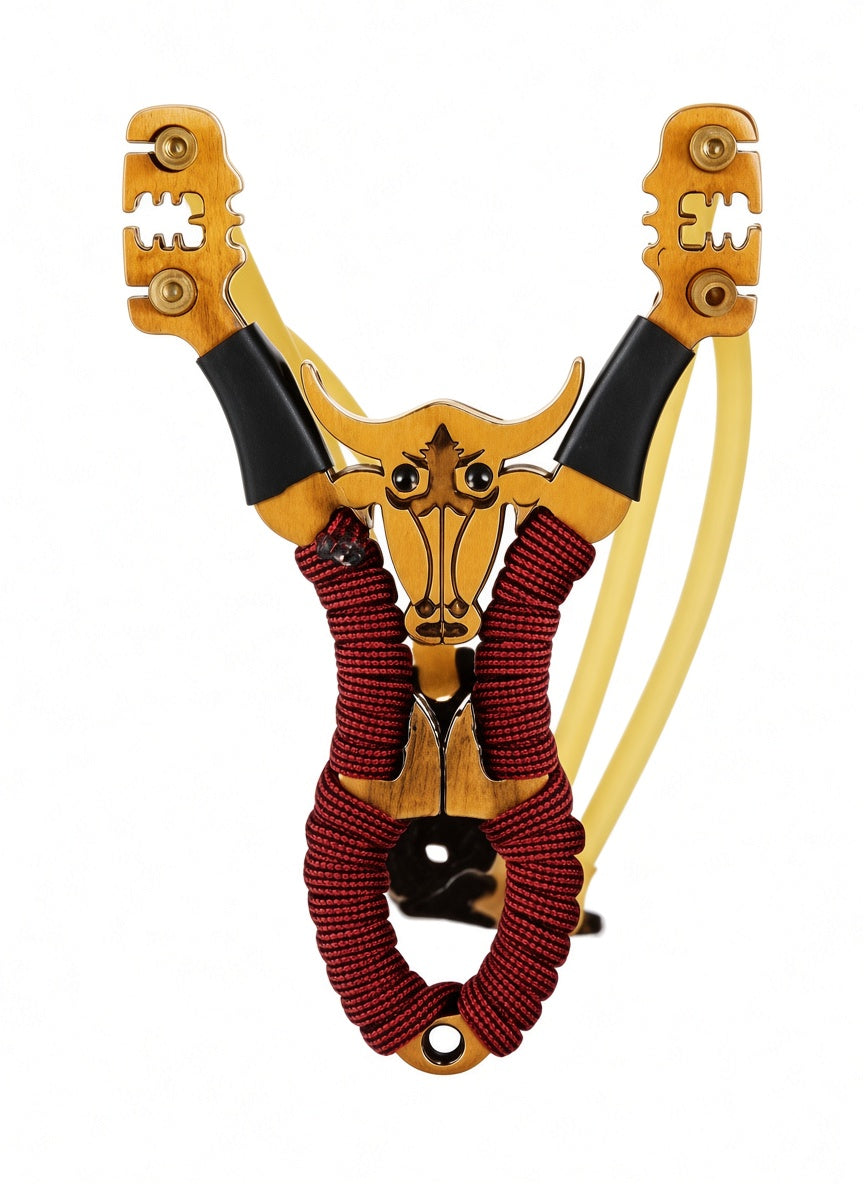 Professional Bull Design Slingshot Metal Outdoor Sport Slingshot - Outdoor Accessory Designed For Sport And Daily Utility Routine