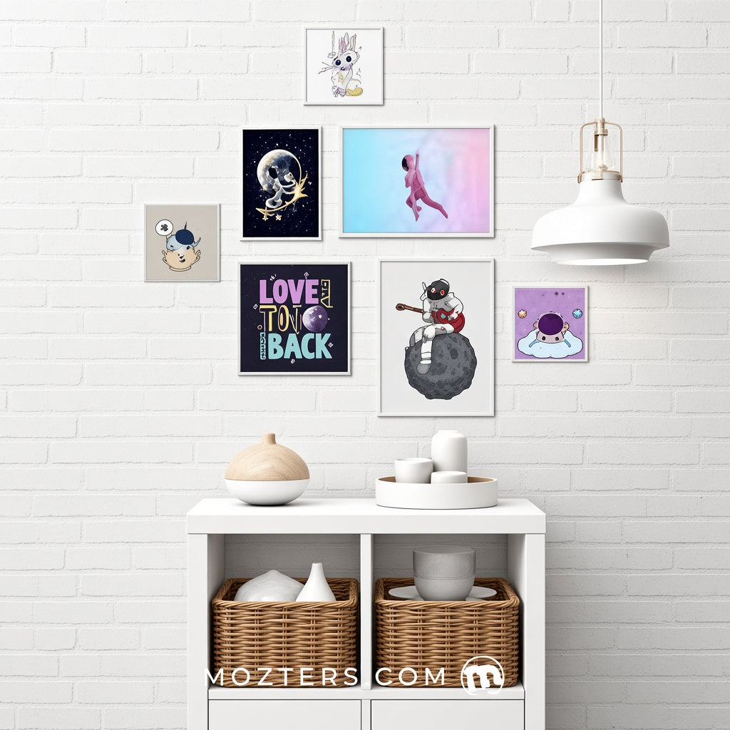 Set of 6 Premium Wall Art Photo Tiles – Modern Home Decor Sets 8x11