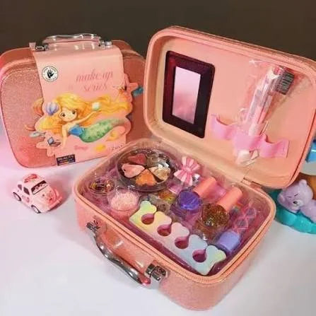 Kids Princess Makeup Kit with Glitter Carry Case | Pretend Beauty Set for Girls (3+ Years)