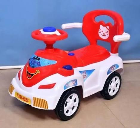Kids Riding Car Red White ABS Plastic No Sharp Edges