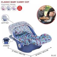 Baby Carry Cot Blue Nautical Mosquito Net