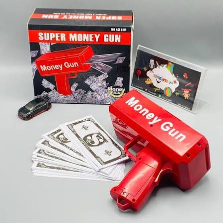 Super Money Gun Red Party Gift Toy for Kids