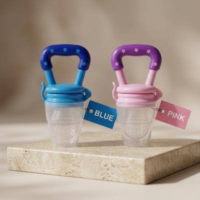 Baby Fruit Feeder Pacifier Bottle Red Yellow BPA-Free
