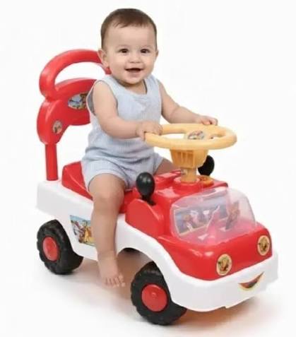 Kids Riding Car Red White ABS Plastic No Sharp Edges