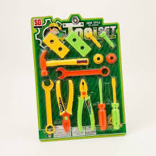 Kids Tool Set 13 Pcs Multicolor Plastic Toy for Ages 3-5