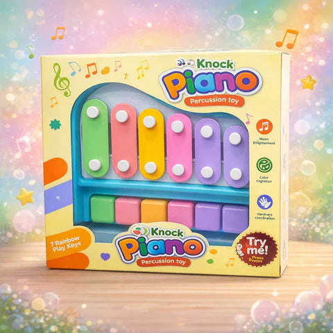 2-in-1 Kids Piano & Xylophone Toy | 5-Key Rainbow Musical Toy for Toddlers (3+ Years)